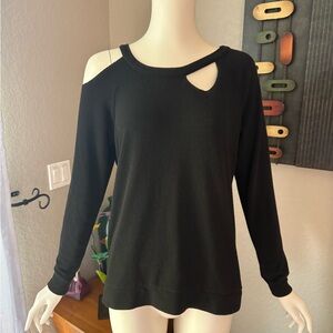 Chaser black Cold Shoulder Sweater